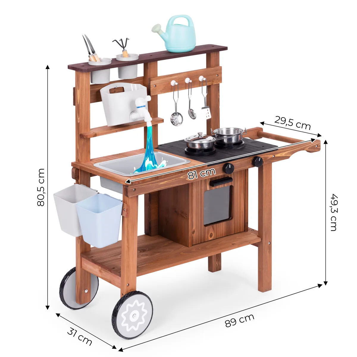 Kültéri játékkonyha, ECOTOYS TL814004, fa – 6. kép Kültéri játékkonyha, ECOTOYS TL814004, fa – 6. kép