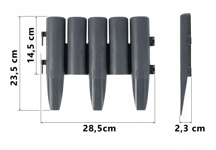 Kerti szegély, Plonos PL-961, szürke – 6. kép Kerti szegély, Plonos PL-961, szürke – 6. kép