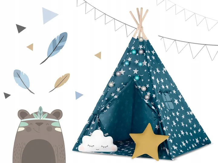 Gyereksátor, Nukido Tipi, fényfüzérrel – 10. kép