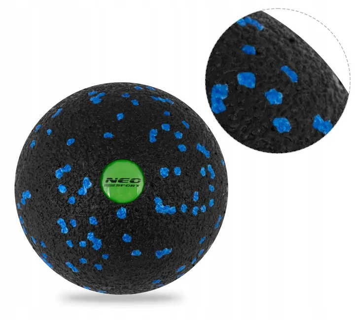 Masszázslabda, Neo-Sport NS-965, fekete/kék – 3. kép