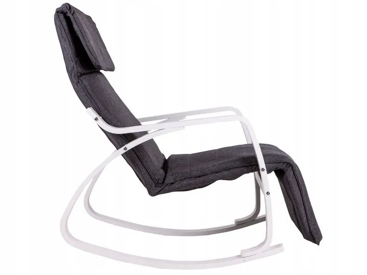 Hintaszék, ModernHome TXRC-02, szürke/fehér – 1. kép