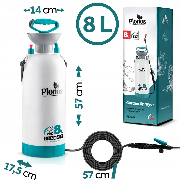 Kézi permetező, Plonos PL-605, fehér/türkiz – 10. kép Kézi permetező, Plonos PL-605, fehér/türkiz – 10. kép