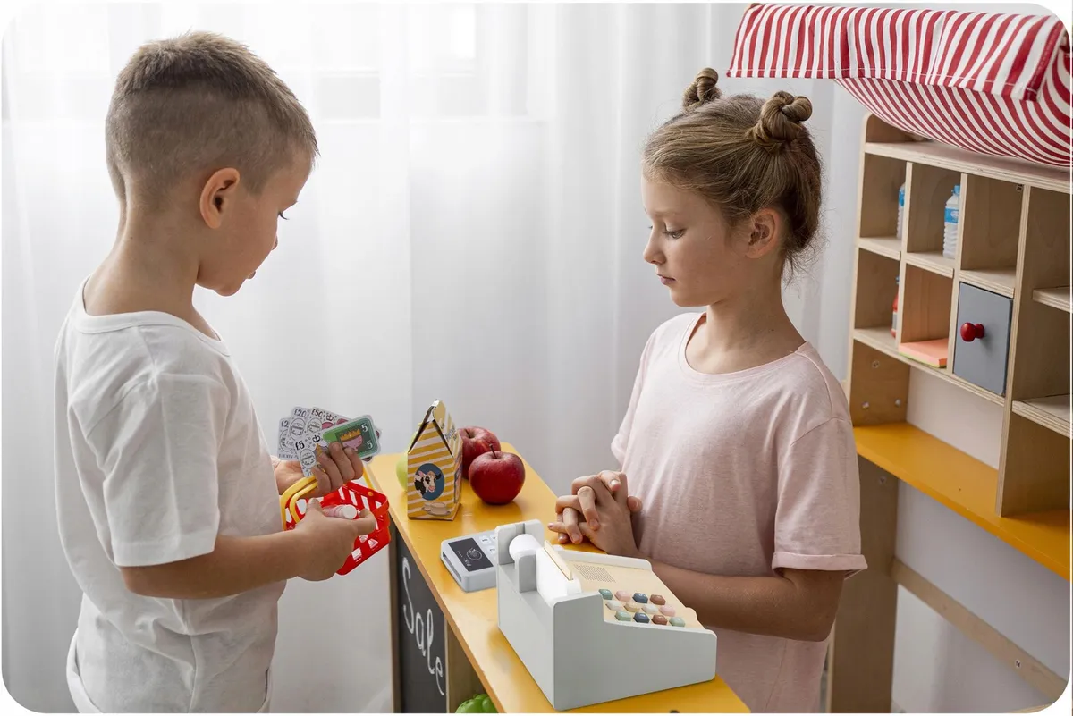 Játék pénztárgép, Nukido NK-863, fa – 6. kép Játék pénztárgép, Nukido NK-863, fa – 6. kép