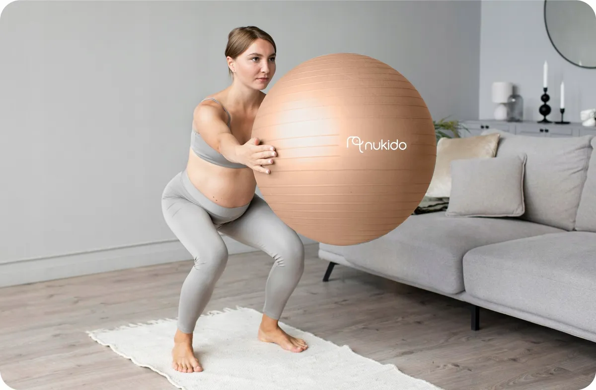 Fitnesz labda, Nukido NS-951, bézs – 6. kép