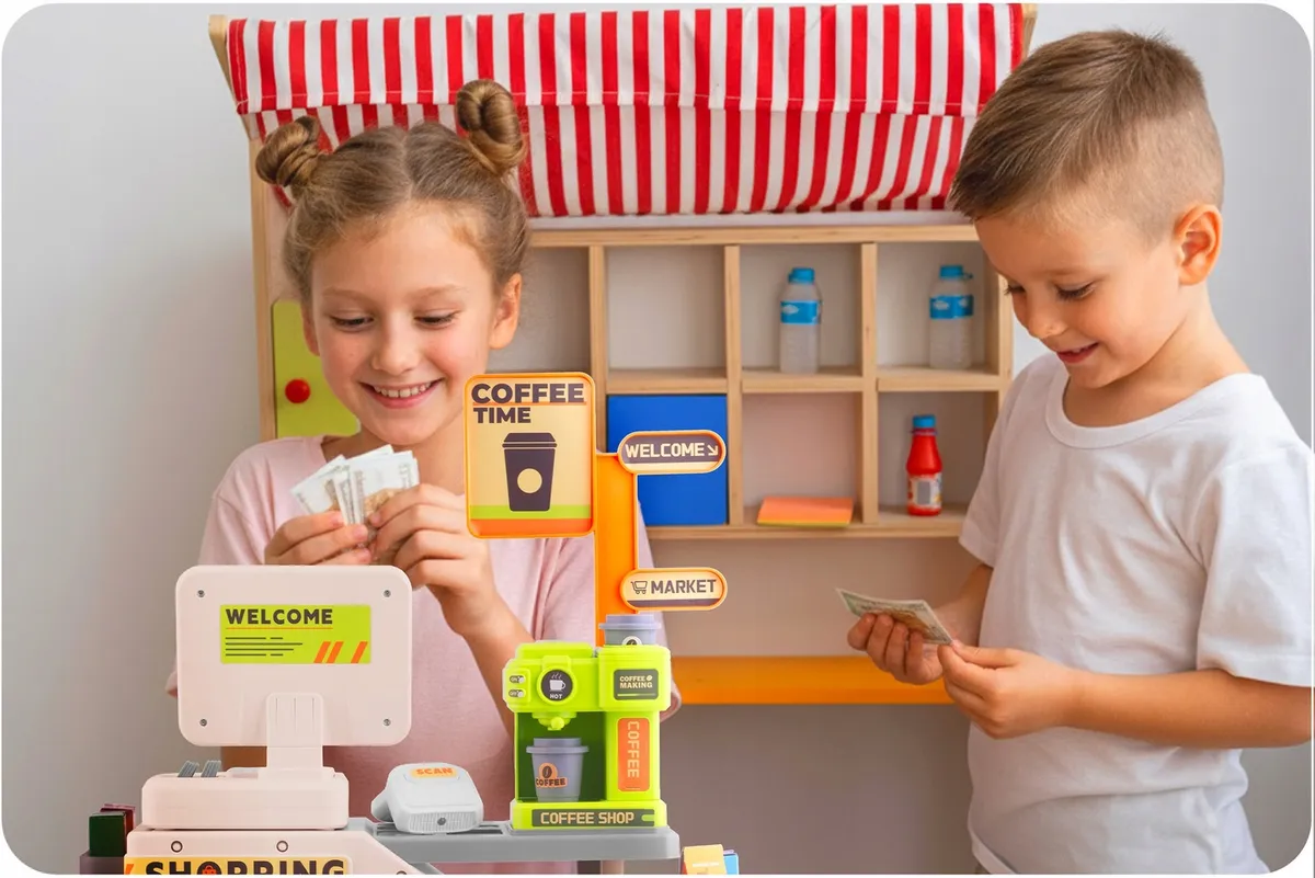 Játék pénztárgép, Ricokids RK-822, interaktív – 8. kép Játék pénztárgép, Ricokids RK-822, interaktív – 8. kép