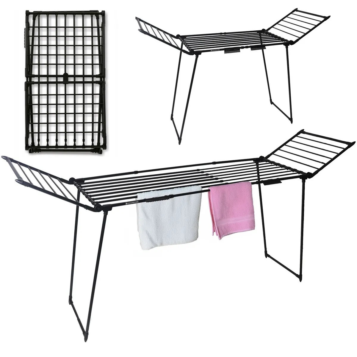 Ruhaszárító, Bauerkraft G-679, fekete – 1. kép Ruhaszárító, Bauerkraft G-679, fekete – 1. kép
