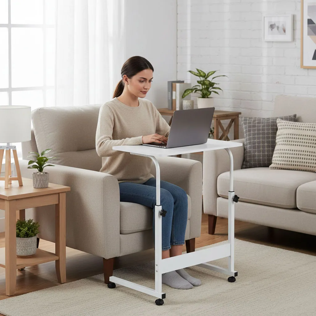 Laptopasztal, ModernHome TH-LD-5, fehér – 2. kép Laptopasztal, ModernHome TH-LD-5, fehér – 2. kép