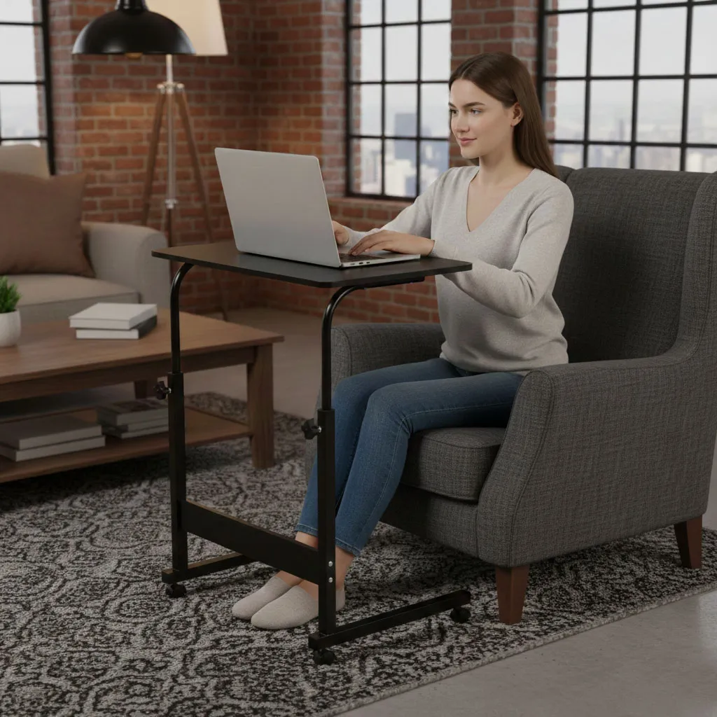 Laptopasztal, ModernHome TH-LD-1, fekete – 2. kép Laptopasztal, ModernHome TH-LD-1, fekete – 2. kép