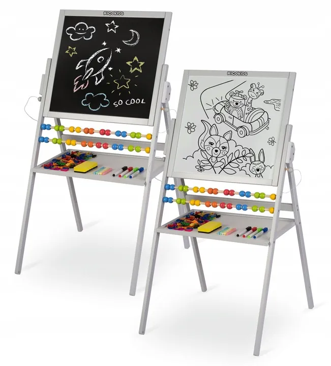 Mágneses rajztábla, Ricokids, szürke – 3. kép
