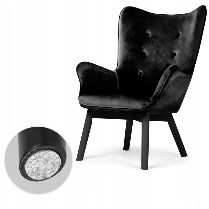 Lábtartós fotel, Sofotel Norse, fekete – 4. kép
