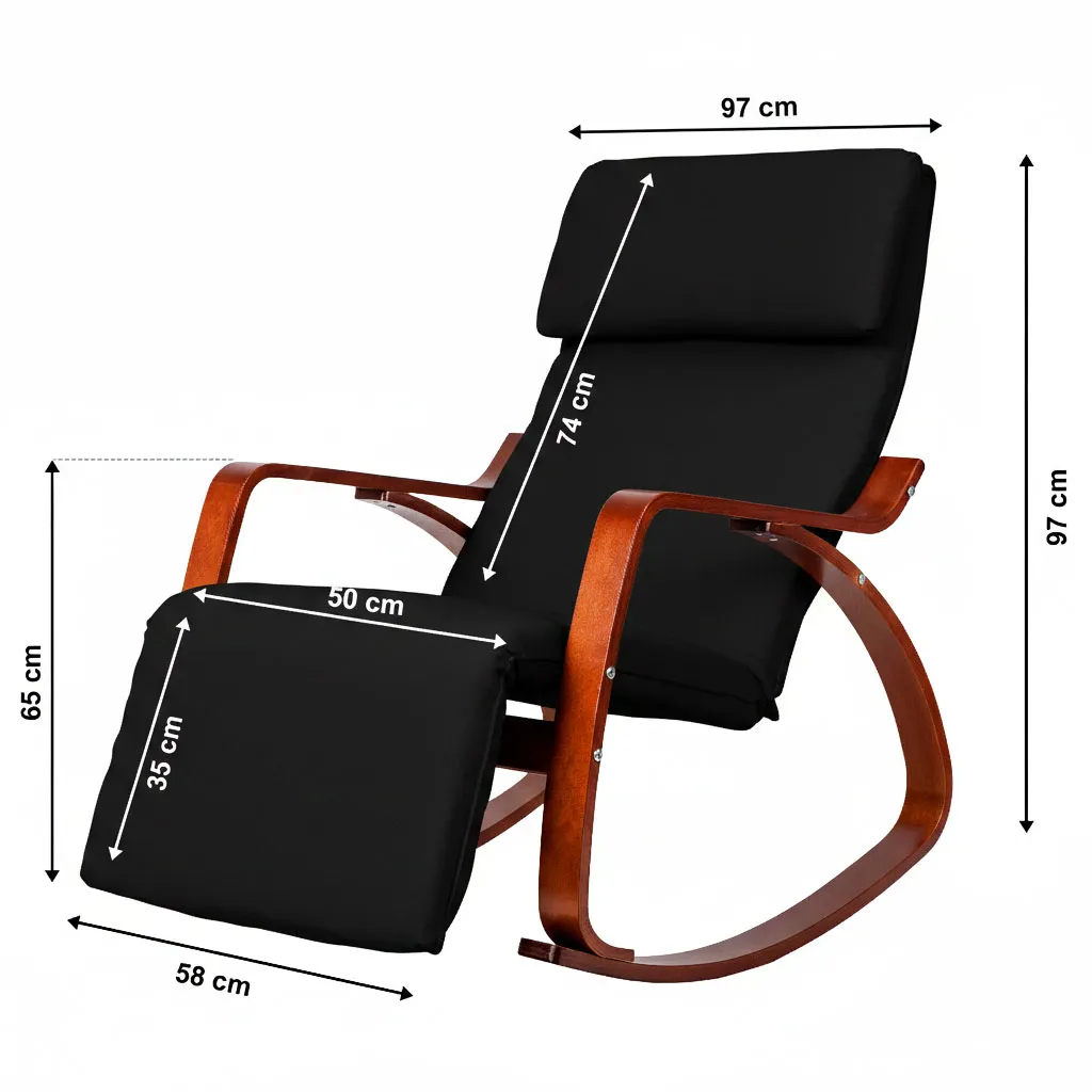 Hintaszék, ModernHome TXRC-03, szürke – 5. kép Hintaszék, ModernHome TXRC-03, szürke – 5. kép