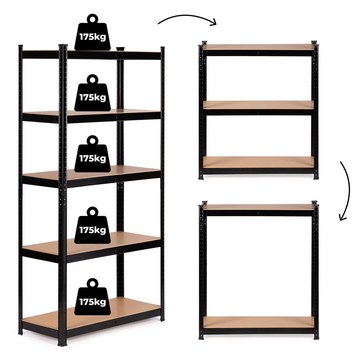 Műhelypolc, ModernHome G9040B, fekete – 1. kép Műhelypolc, ModernHome G9040B, fekete – 1. kép