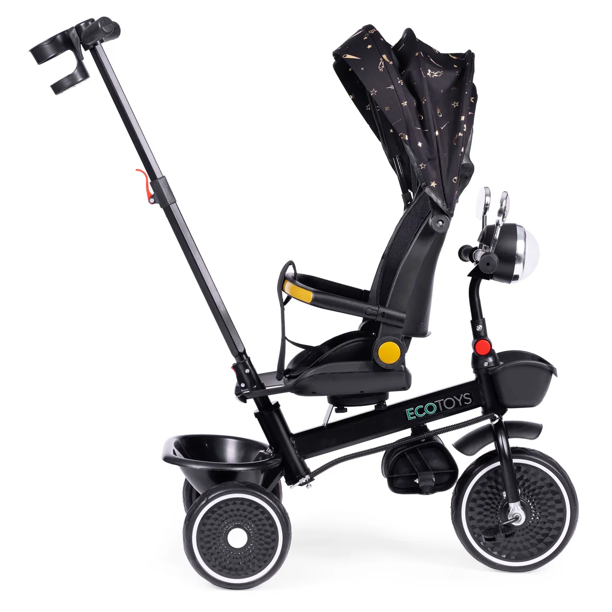 Háromkerekű tricikli, ECOTOYS WQL-186, fekete – 4. kép
