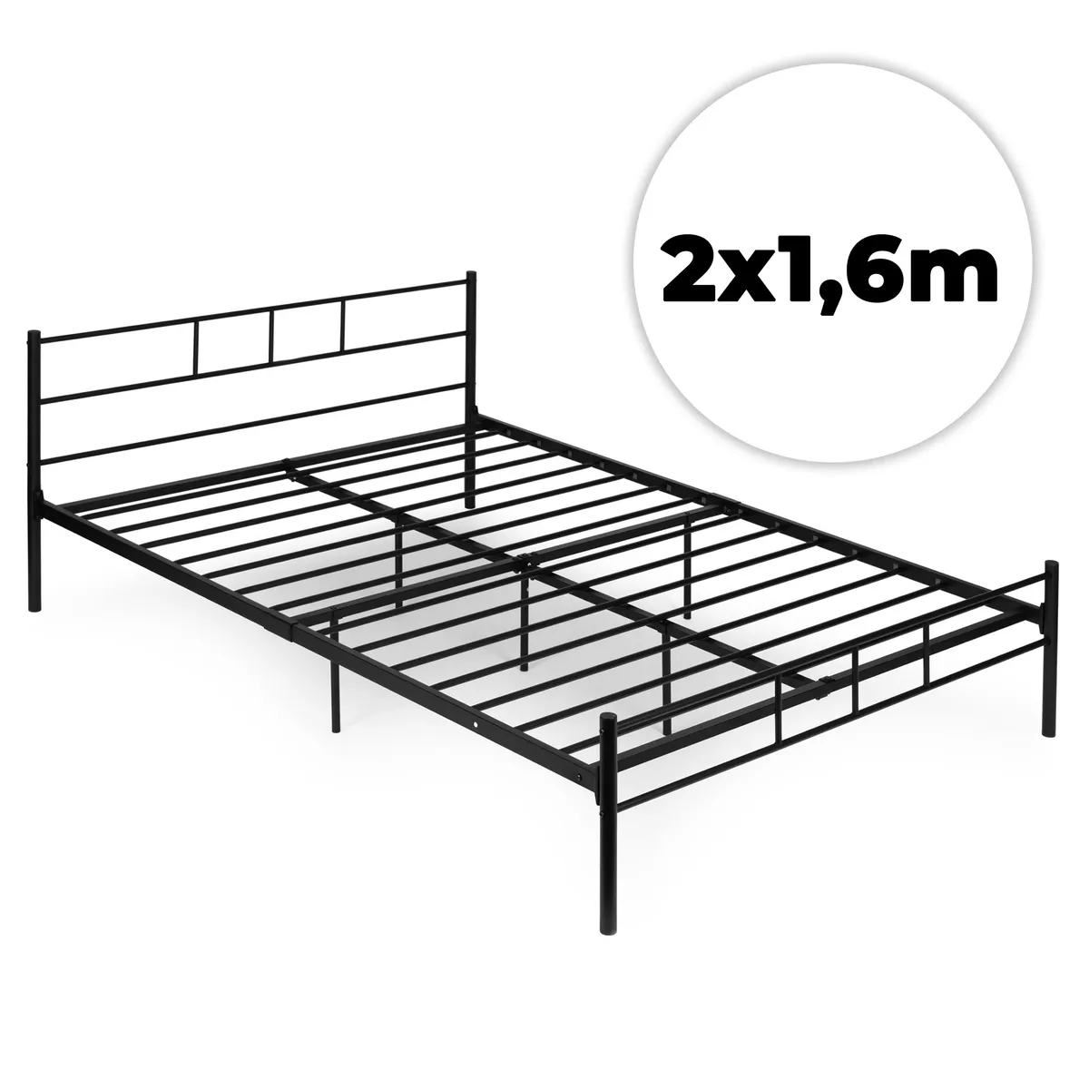 Fém ágykeret, ModernHome DNYSF165B, 160 x 200 cm – 1. kép Fém ágykeret, ModernHome DNYSF165B, 160 x 200 cm – 1. kép