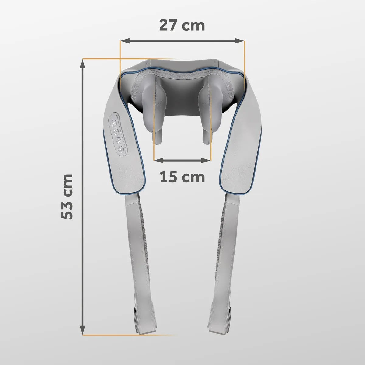 Nyak- és hátmasszírozó, Neo-Sport NS-505, világosszürke – 9. kép