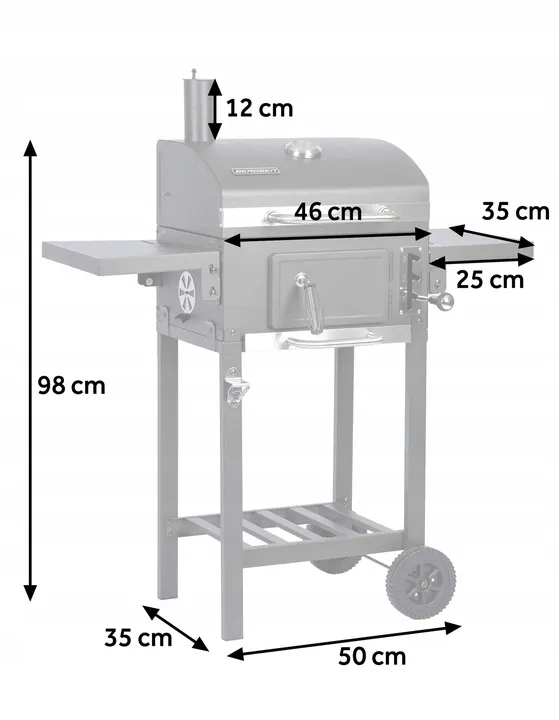 Faszenes grill, Berdsen BD-892, antracit – 9. kép