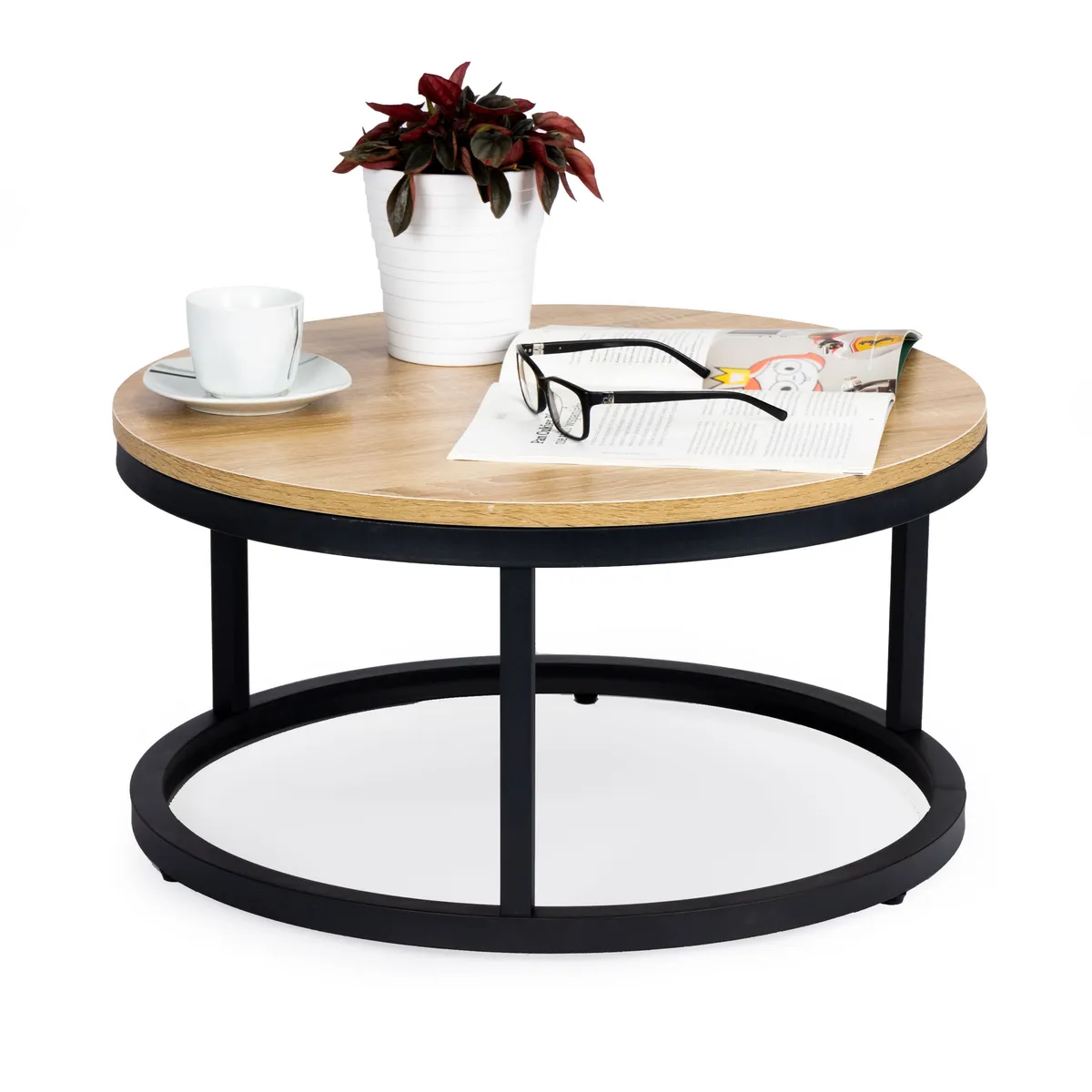 Dohányzóasztal, ModernHome PJJCFT0068, átmérő: 60 cm – 3. kép Dohányzóasztal, ModernHome PJJCFT0068, átmérő: 60 cm – 3. kép