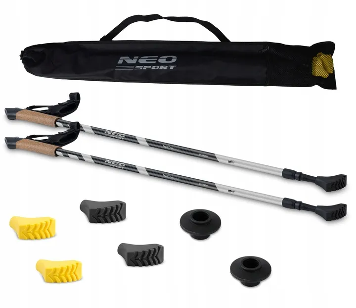 Túrabot, Neo-Sport NS-383, fekete/ezüst – 8. kép Túrabot tartozékok és hordtáska