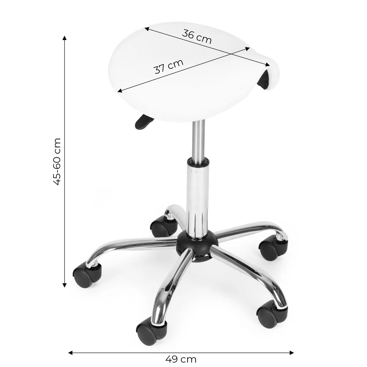 Kozmetikai szék, ModernHome BC004-W, fehér – 5. kép