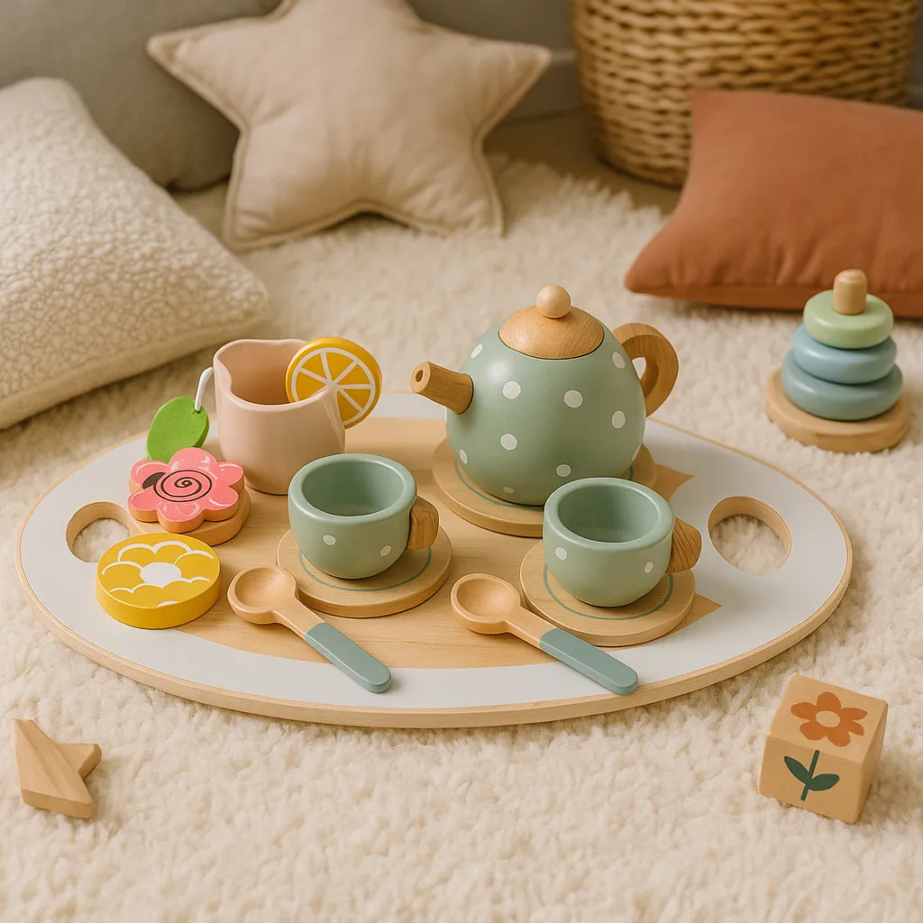 Játék teáskészlet, ECOTOYS TL643007, 14 db – 2. kép Játék teáskészlet, ECOTOYS TL643007, 14 db – 2. kép