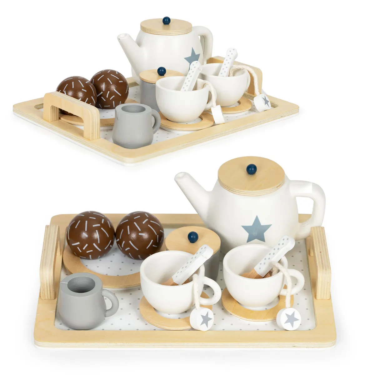 Játék teáskészlet, ECOTOYS W10B318B, 17 db – 1. kép Játék teáskészlet, ECOTOYS W10B318B, 17 db – 1. kép