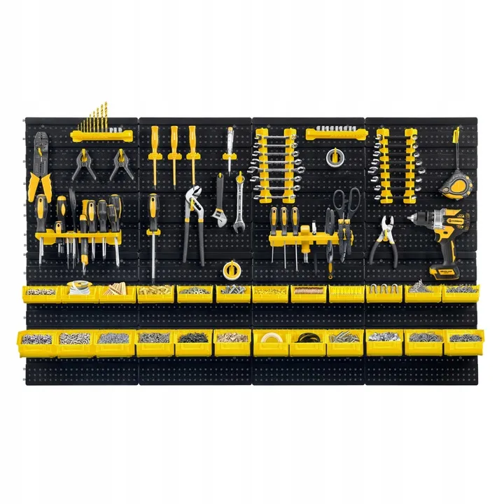 Fali szerszámtartó panel, Humberg HM-580, fekete/sárga – 13. kép