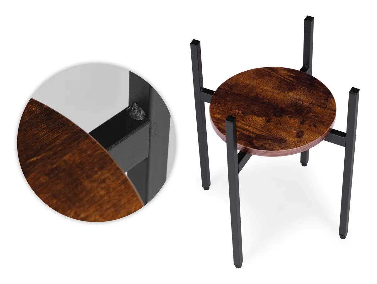 Virágtartó állvány, ModernHome ME-ATS08, fekete – 3. kép Virágtartó állvány, ModernHome ME-ATS08, fekete – 3. kép