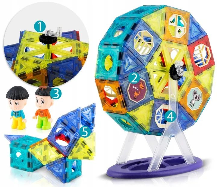 Mágneses játékkészlet, Ricokids RK-769, 71 db – 5. kép
