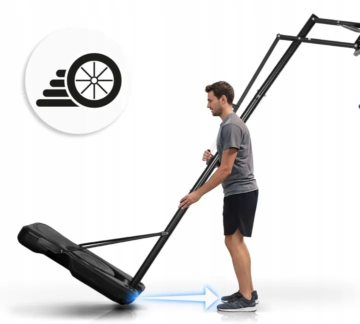 Kosárlabdapalánk, Neo-Sport NS-283, mobil – 3. kép Beépített szállítókerekek a talpban