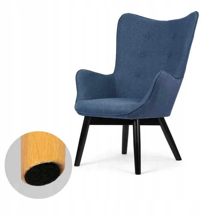 Lábtartós fotel, Sofotel Norse, kék/fekete – 4. kép