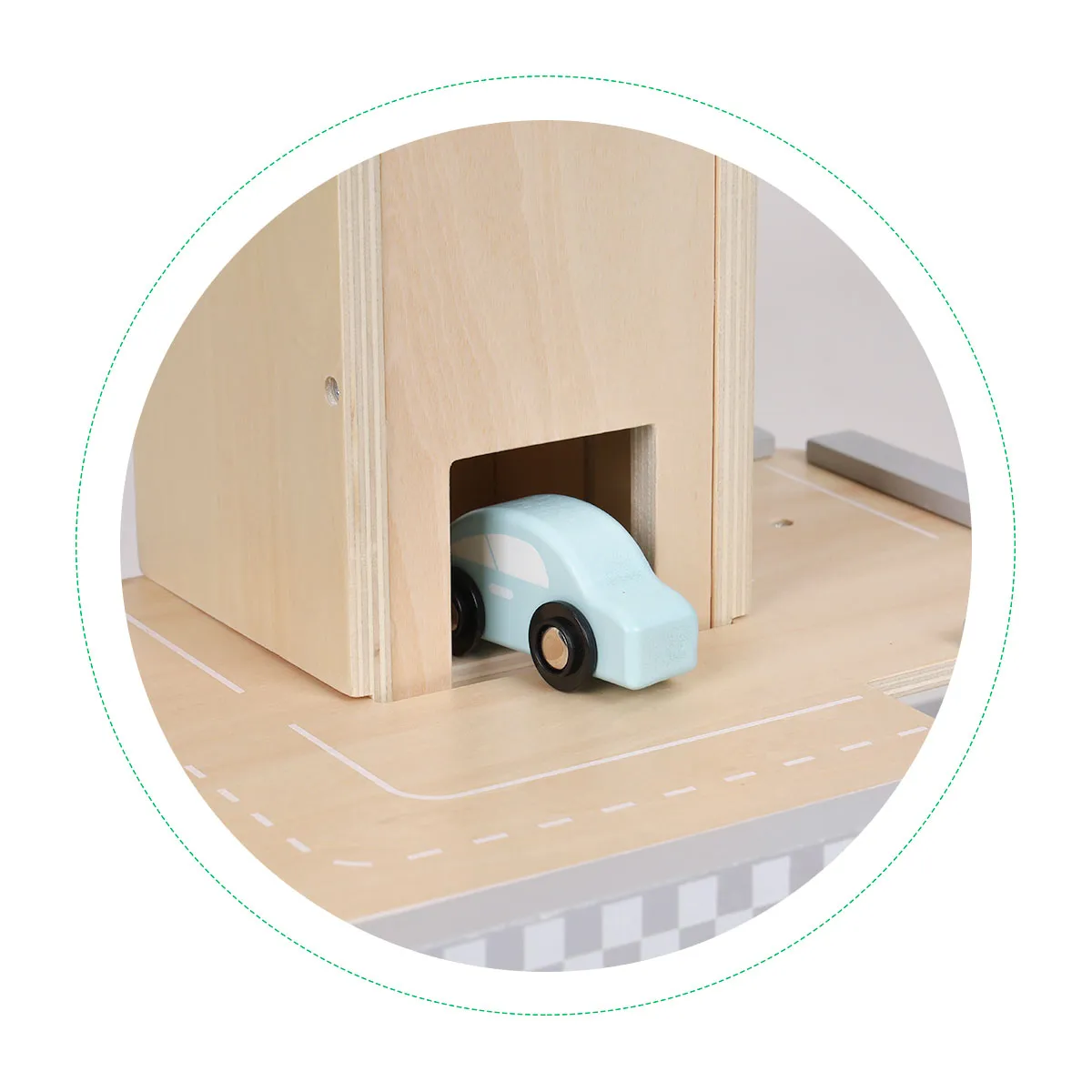 Játék parkolóház, ECOTOYS W04B047B, fa – 5. kép