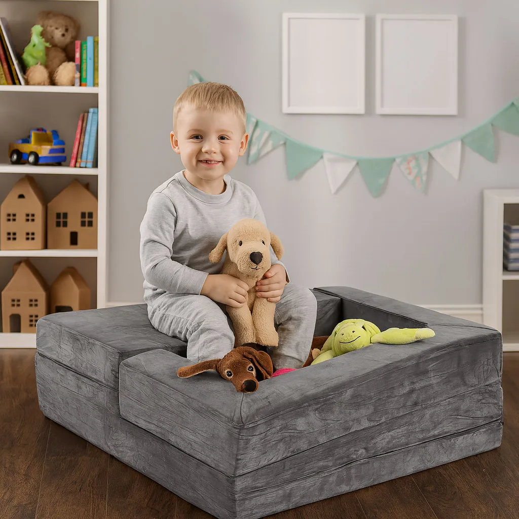 Gyerek moduláris fotel, ECOTOYS TMSRT-16-GY, szürke – 2. kép