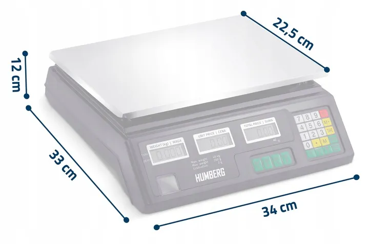 Elektronikus bolti mérleg, Humberg MH-190, fekete – 9. kép Elektronikus bolti mérleg, Humberg MH-190, fekete – 9. kép