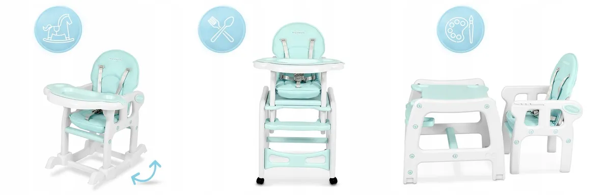 Etetőszék, Ricokids Sinco, türkiz – 4. kép