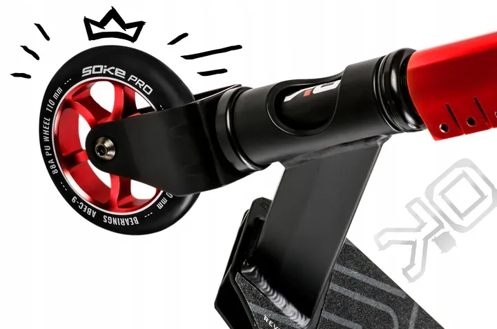 Kaszkadőr roller, SOKE PRO, piros – 3. kép Kaszkadőr roller, SOKE PRO, piros – 3. kép
