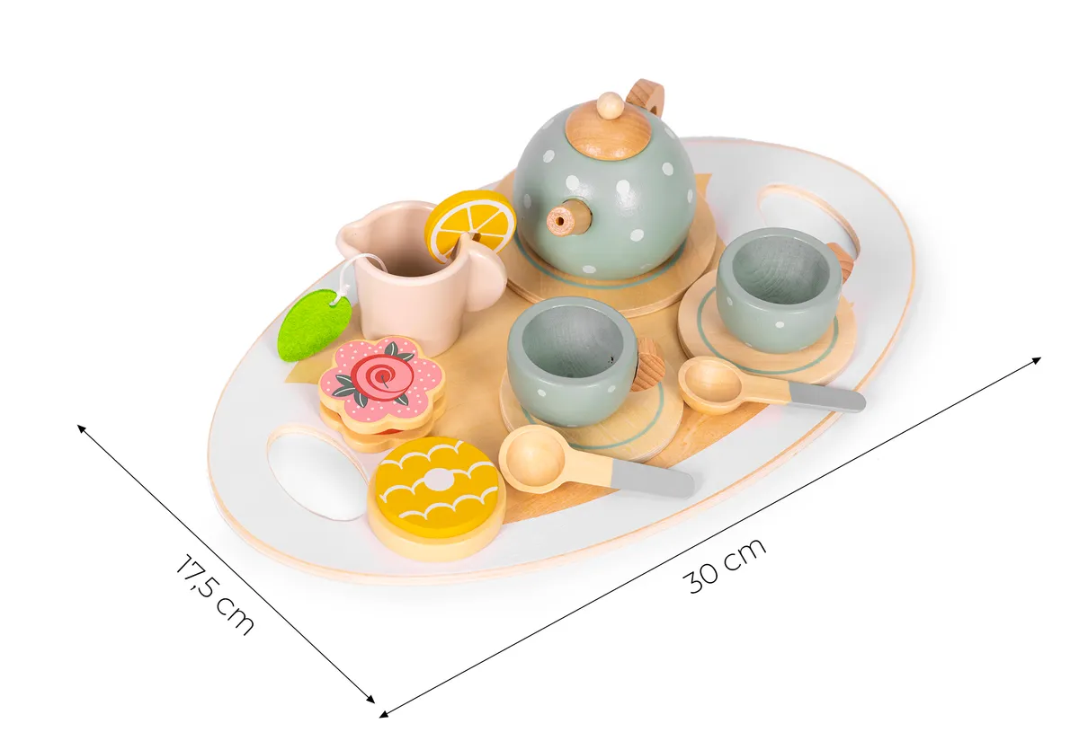 Játék teáskészlet, ECOTOYS TL643007, 14 db – 4. kép Játék teáskészlet, ECOTOYS TL643007, 14 db – 4. kép