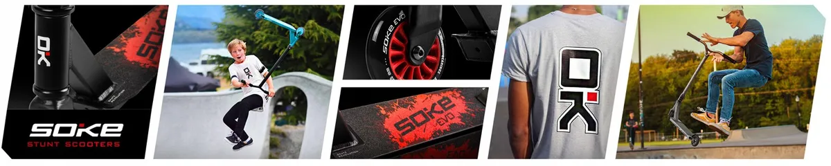 Klasszikus roller, SOKE EVO, piros – 1. kép
