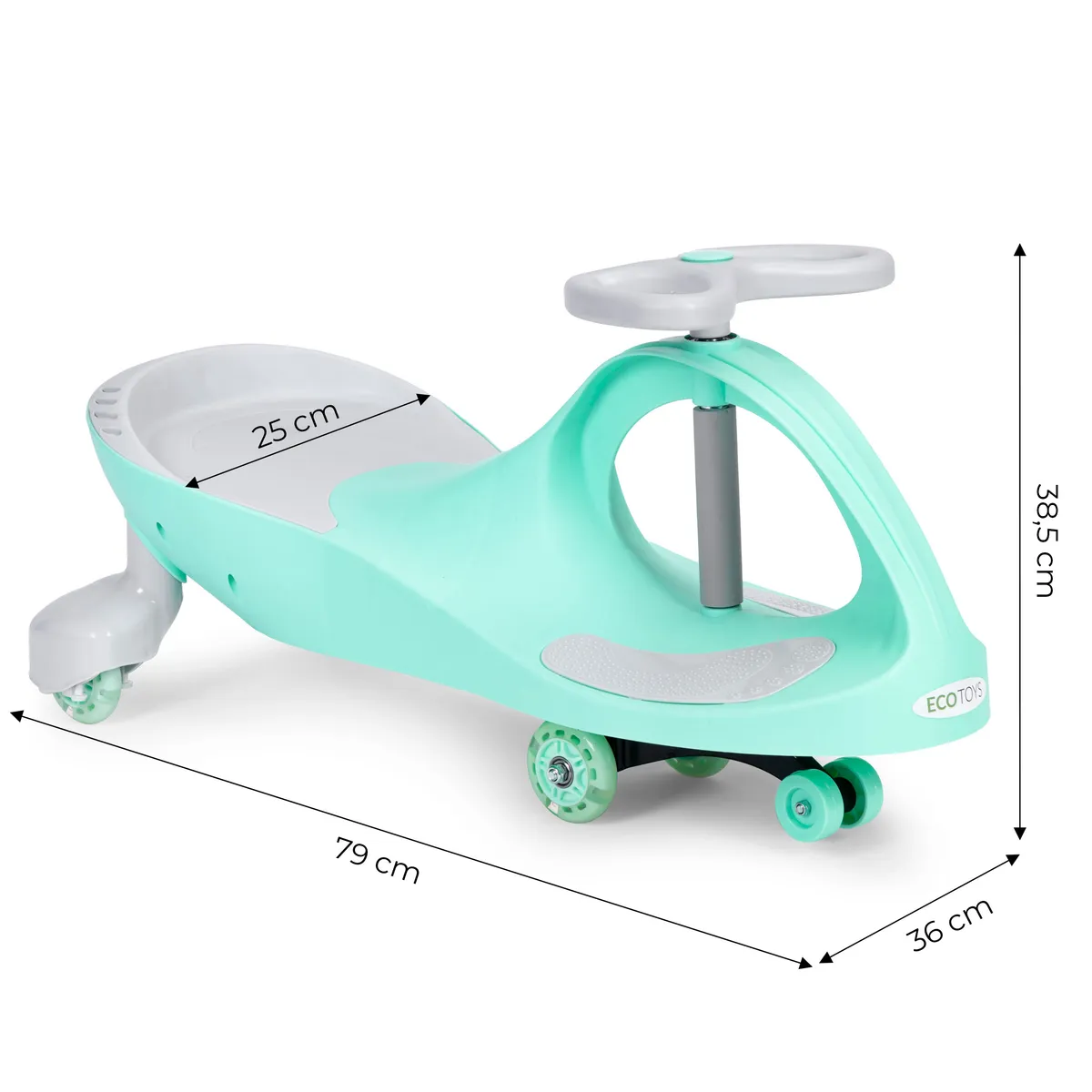 Wiggle autó, ECOTOYS YM-SW-1, zöld – 5. kép Wiggle autó, ECOTOYS YM-SW-1, zöld – 5. kép