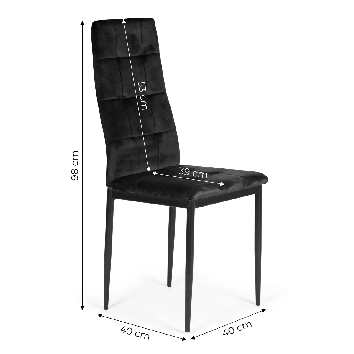Étkezőszék szett, ModernHome F261-3KD BLACK, fekete – 12. kép Étkezőszék szett, ModernHome F261-3KD BLACK, fekete – 12. kép