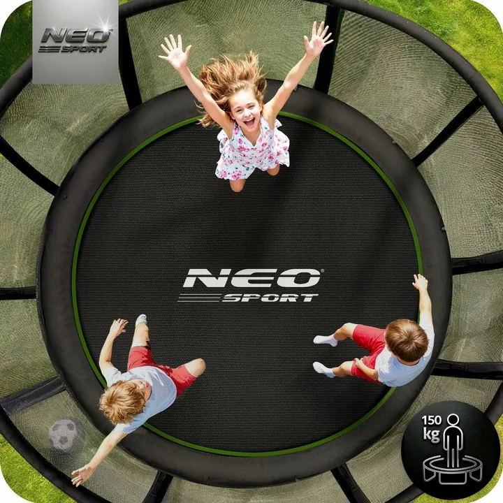 Kerti trambulin, Neo-Sport, fekete/zöld – 6. kép Kerti trambulin, Neo-Sport, fekete/zöld – 6. kép