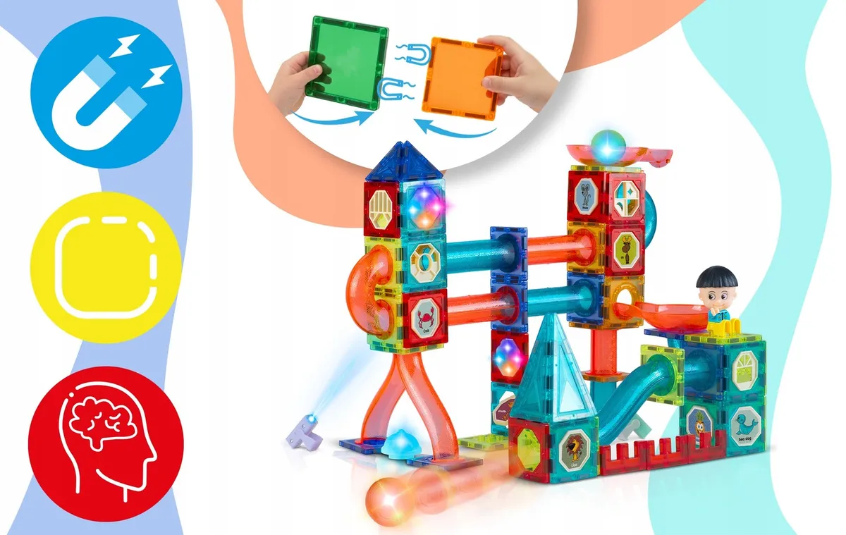 Mágneses játékkészlet, Ricokids RK-782, 150 db – 4. kép