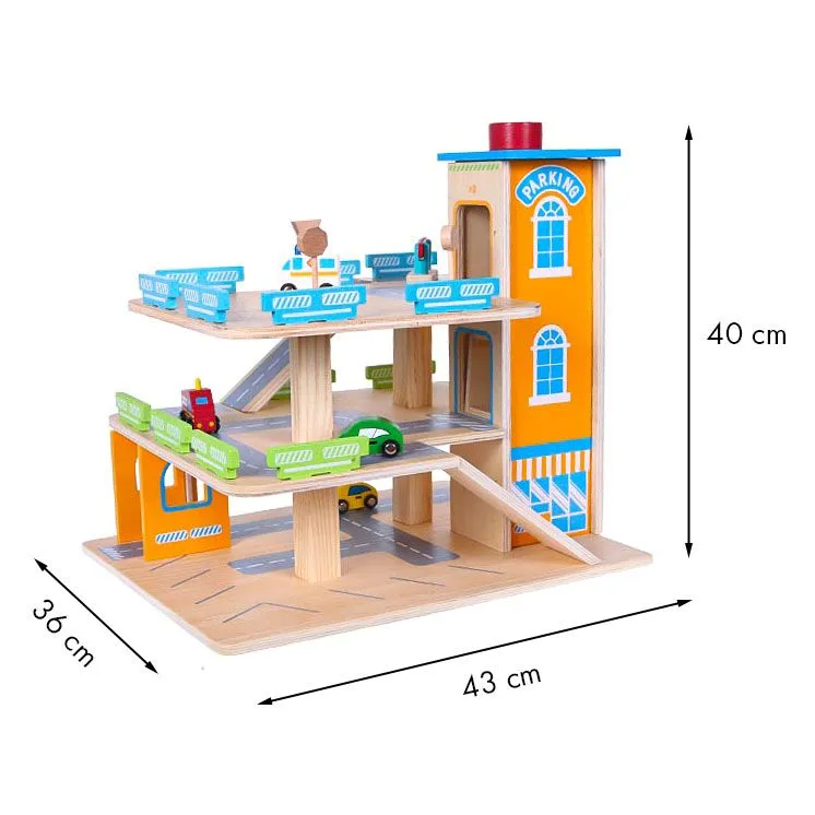 Játék garázs, ECOTOYS 1085, 43 x 36 x 40 cm – 8. kép