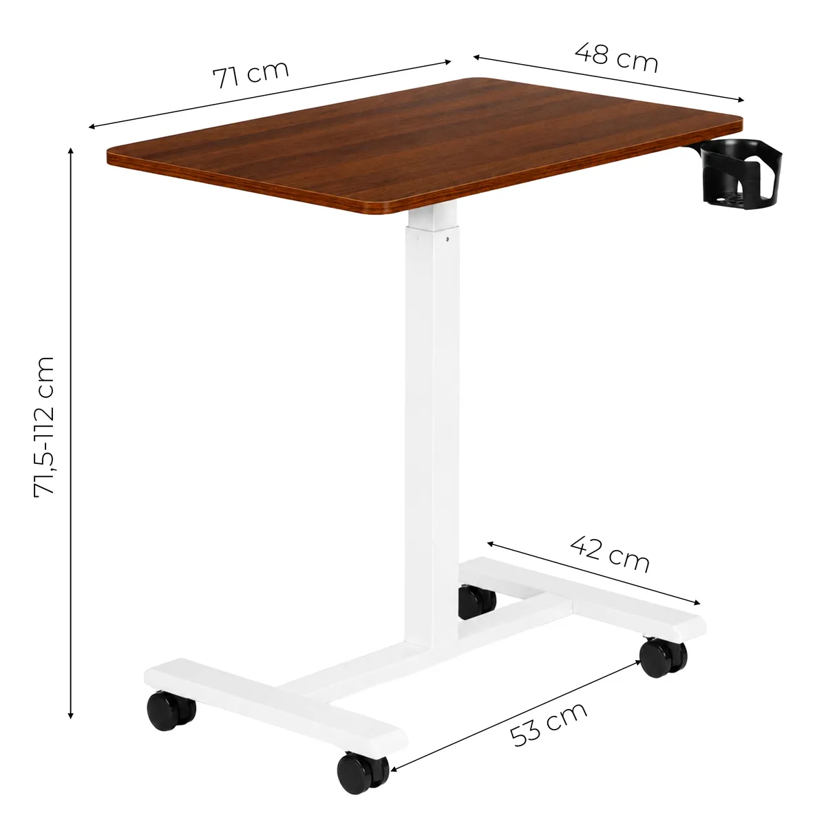 Laptopasztal, ModernHome JNI-PN01-5-16, barna – 4. kép