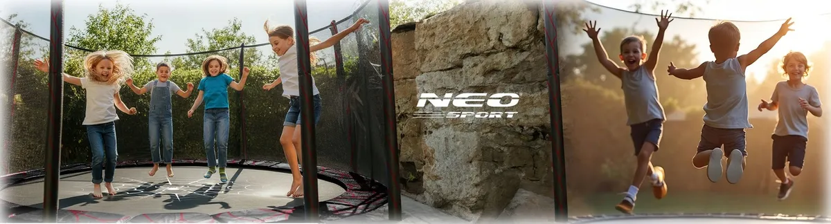 Kerti trambulin, Neo-Sport, fekete/kék – 1. kép Kerti trambulin, Neo-Sport, fekete/kék – 1. kép
