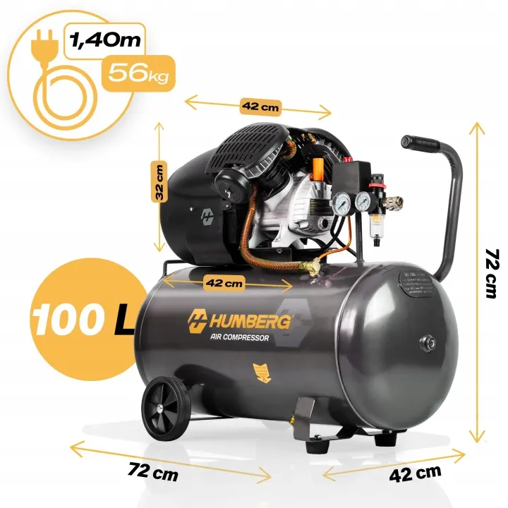 Kompresszor, Humberg HM-257, 100 l – 12. kép