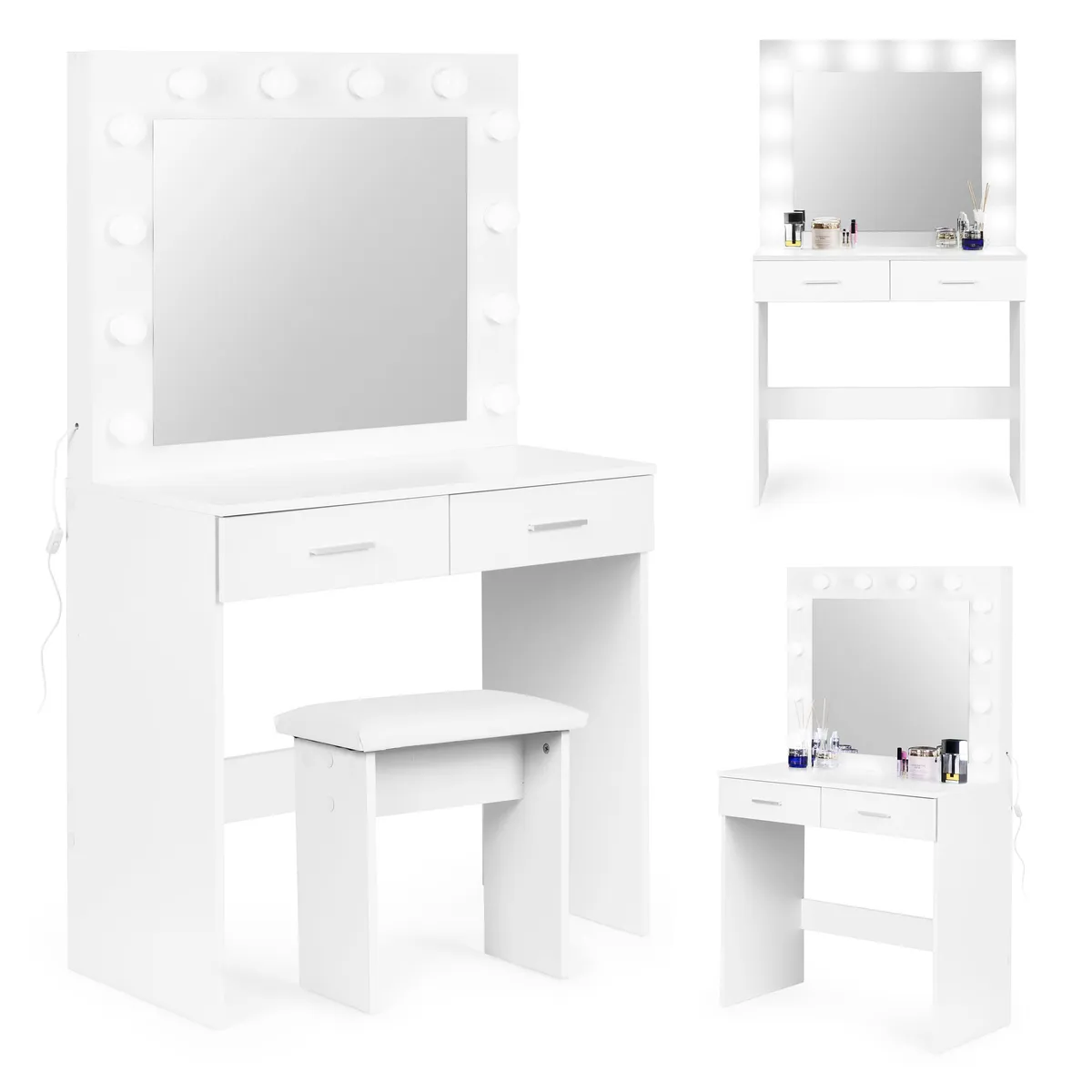 Sminkasztal, ModernHome CHDT03, 80 x 40 x 140 cm – 1. kép Sminkasztal, ModernHome CHDT03, 80 x 40 x 140 cm – 1. kép