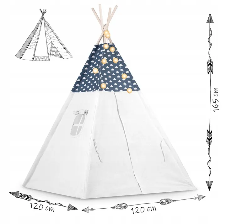 Gyereksátor, Nukido Tipi, fényfüzérrel – 12. kép