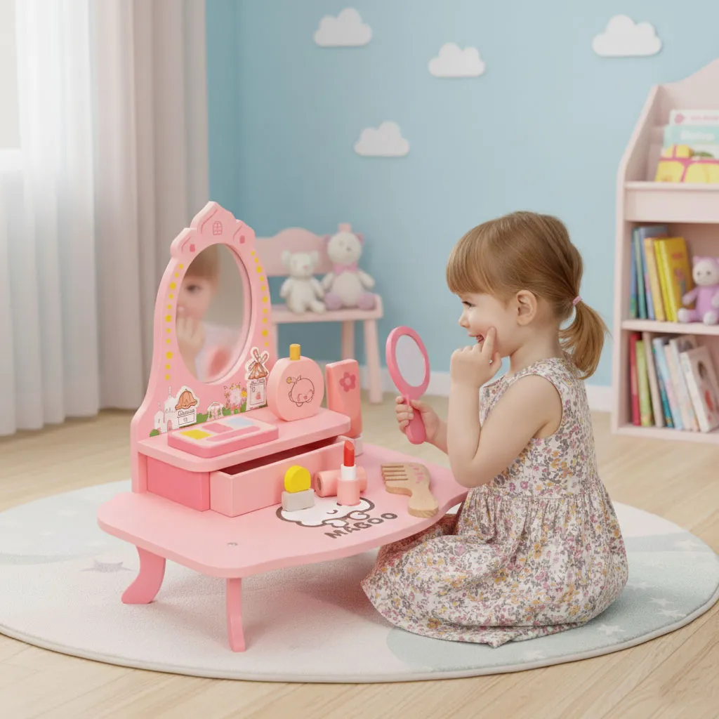 Gyerek sminkasztal, ECOTOYS HM262160, 30 x 31 x 21,5 cm – 2. kép Gyerek sminkasztal, ECOTOYS HM262160, 30 x 31 x 21,5 cm – 2. kép