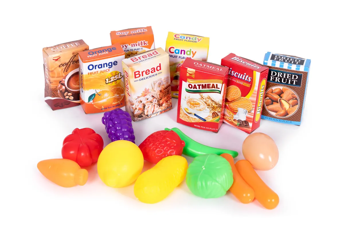 Játék bevásárlókocsi, ECOTOYS 978-2, rózsaszín – 3. kép