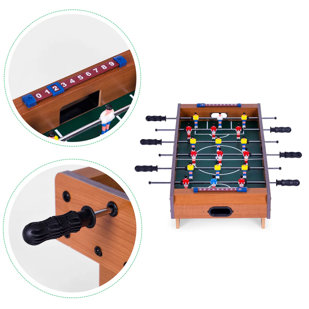 Csocsóasztal, ECOTOYS HM237401, zöld/fa – 3. kép Csocsóasztal, ECOTOYS HM237401, zöld/fa – 3. kép